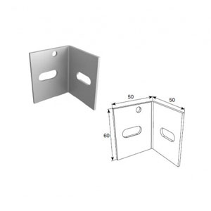 Угольник монтажный для установки горизонтальной планки Дорхан